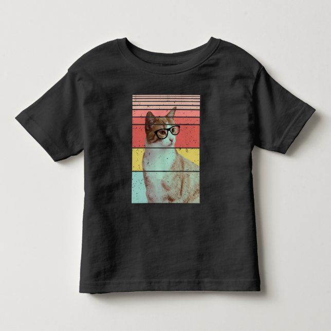 MODIGT ROANDEG SÖTT KATT VINTAGE  T SHIRT (Framsida)