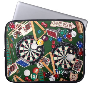 Modigt rum kasta sig biljardkortlaptop sleeve