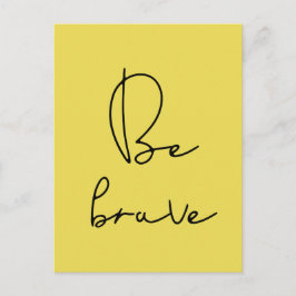 Modigt svart teckensnitt vykort