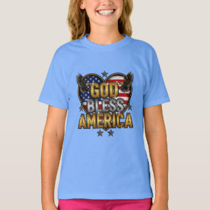 Modigt välsignad amerikansk ande T-shirt design