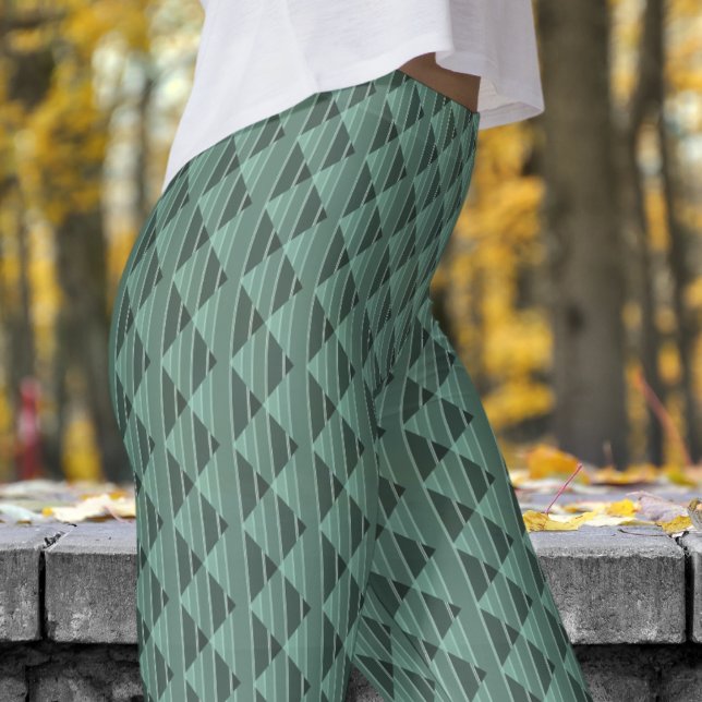 Modisk Light Teal Mönster Leggings (Modish Light Teal Pattern Leggings)