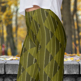 Modisk Olive Mönster Leggings
