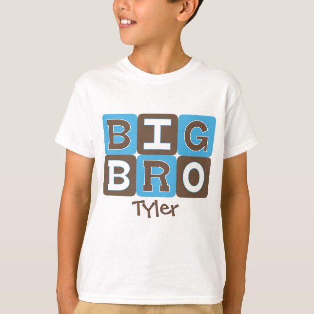 MODkvarter stora Bro - blått- & bruntpersonlig Tee (Framsida)