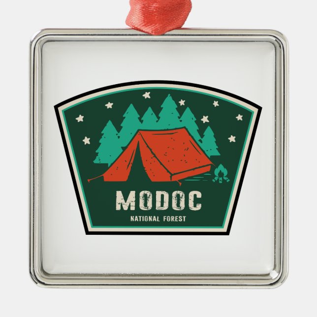 Modoc National Forest Camping Julgransprydnad Metall (Framsidan)