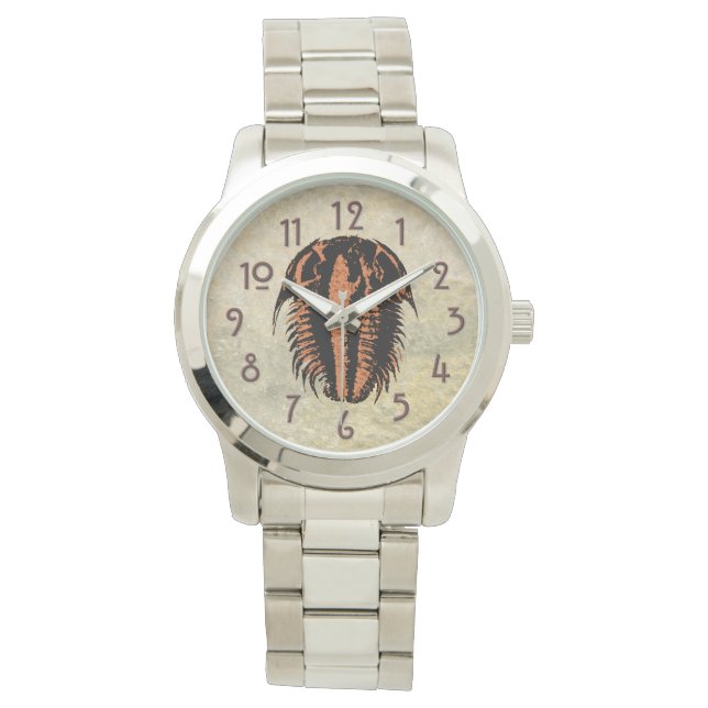 Modocia Typicalis Fossil Trilobit Armbandsur (Framsida)