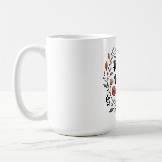 Mödrar Är Melodin I Kärlekssånger Kaffemugg (Vänster)