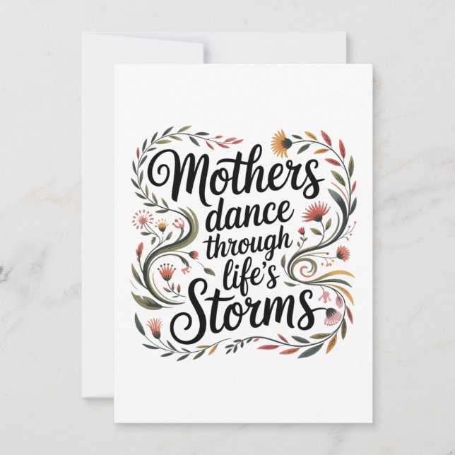 Mödrar dansar genom livets stormar anteckningskort (Framsida)