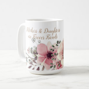 Mödrar Döttrar Säger Rosa Blommig Kaffemugg