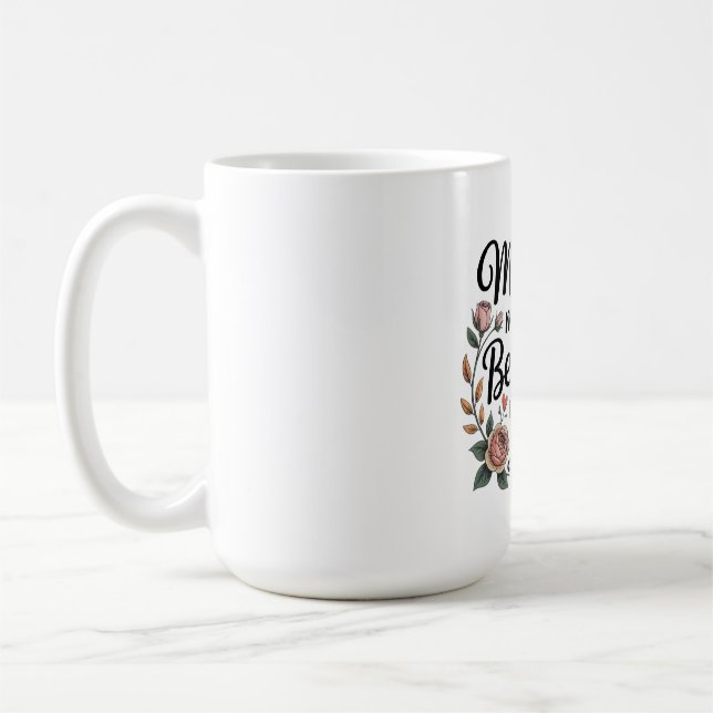 Mödrar gör livet vackert med sin kärlek kaffemugg (Vänster)
