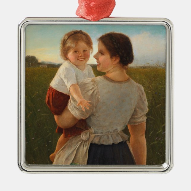 Mödrar Joy (Loving Mor och Dotter) Julgransprydnad Metall (Framsidan)