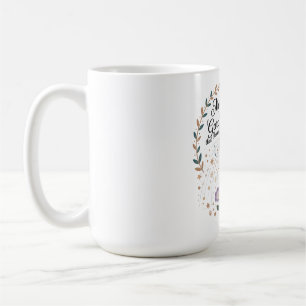 Mödrar planterar trädgårdar som blommar för evigt kaffemugg