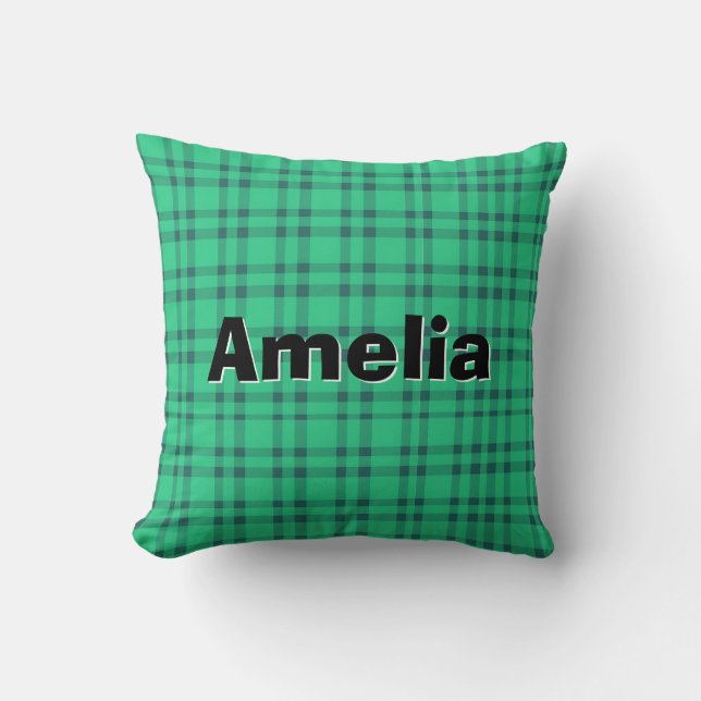 Modren elegant  Green check  Kudde (Framsida)