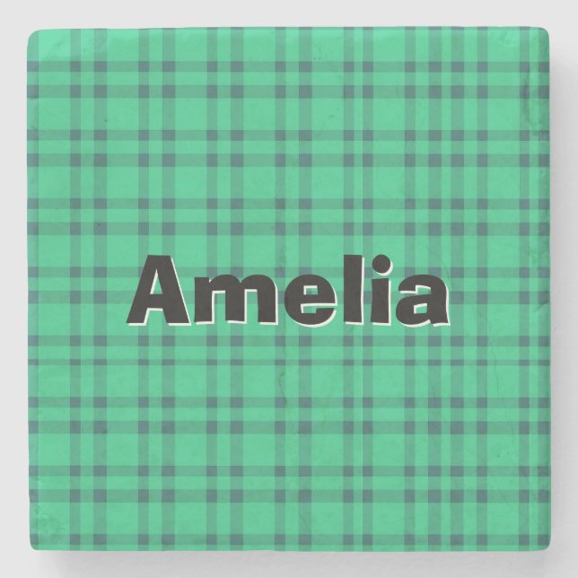 Modren elegant  Green check  Stenunderlägg (Framsidan)