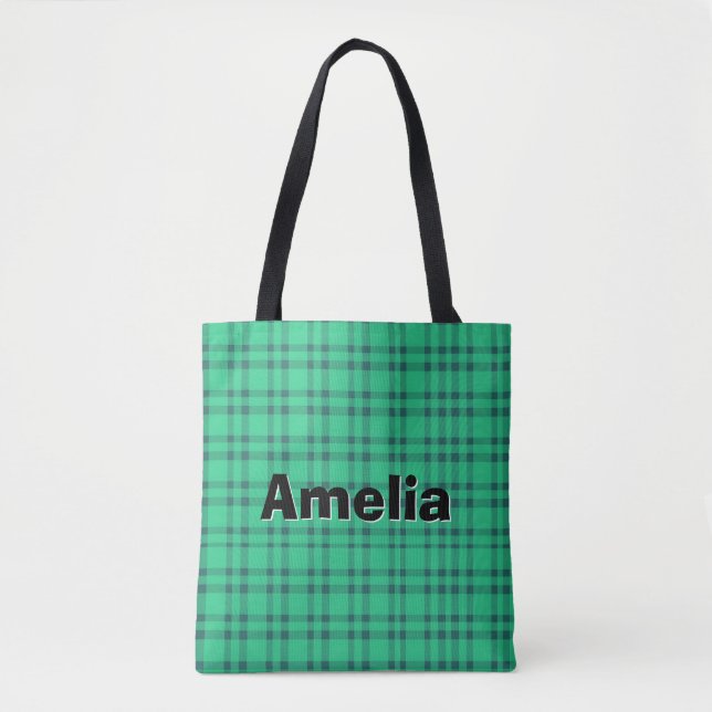Modren elegant  Green check  Tygkasse (Framsida)