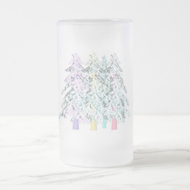 MODRN ART WHITE SILVER LESS ÄR MER FROSTAT ÖLGLAS (Center)