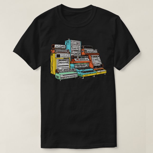 Modulär syntetisering Aesthetic Fläkt Design T Shirt (Design framsida)