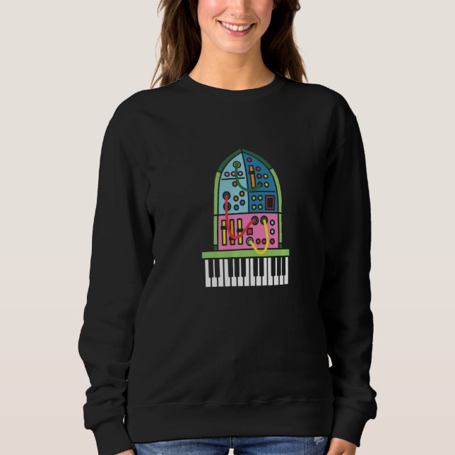 Modulär syntetizer Analog Church Gear Producer Ne T Shirt (Framsida)