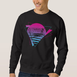 Modulär Synthesizer Analog Vaporwave Techno Cat Lång Ärmad Tröja