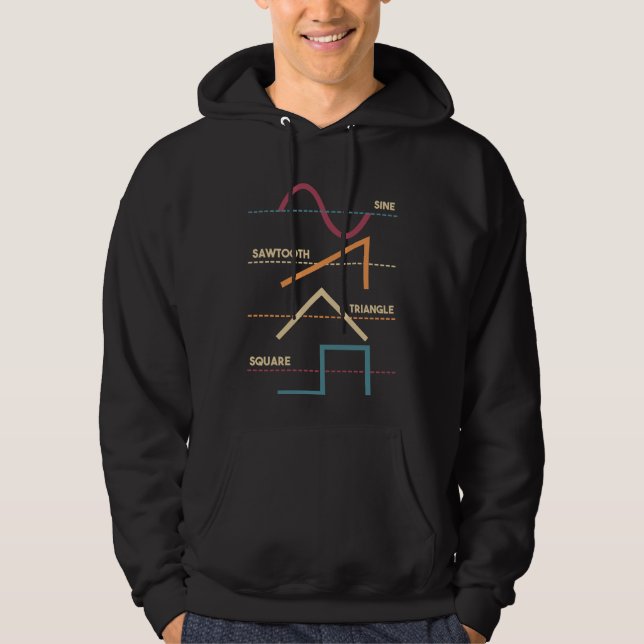 Modulär synthesizer Analog Waveform Hoodie (Framsida)