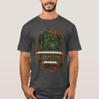 Modular Synthesizer Electronic Music with Keyboard T Shirt