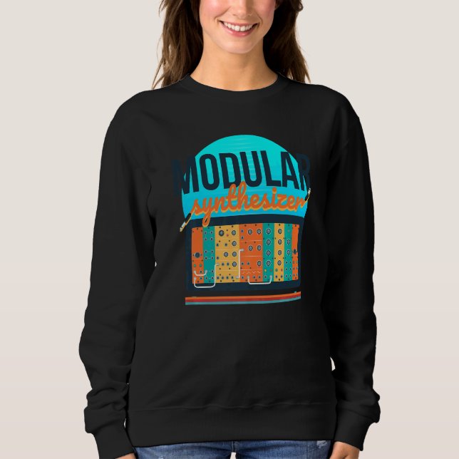 Modulär Synthesizer Synthwave 80s Synth Synthesiz T Shirt (Framsida)
