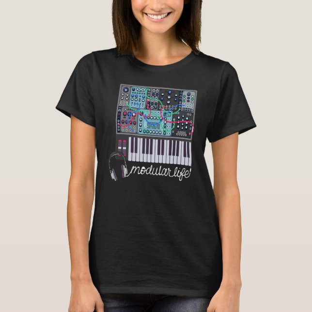 Modulära elektroniska musikinstrumentssynkroniseri t shirt (Framsida)
