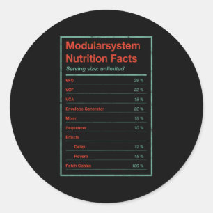 Modulära systemmatningsfaktorer Eurorack Synth Vcf Runt Klistermärke