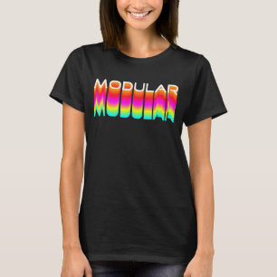 Modulärt 80s Retro Analog Synthwave-syndrom T Shirt