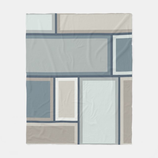 Modulärt Mid Centres Modern Geometric Mönster Fleecefilt (Framsidan)