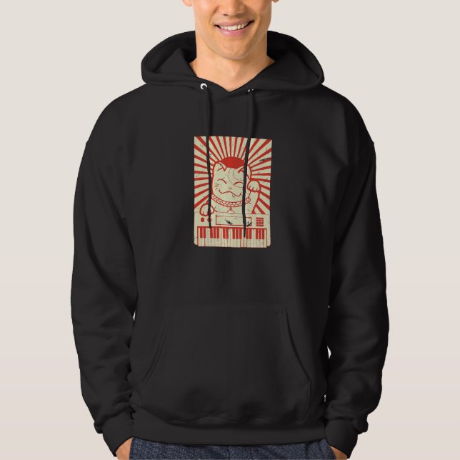 Modulärt modulärt kursivt japanskt musikinstrument hoodie (Framsida)