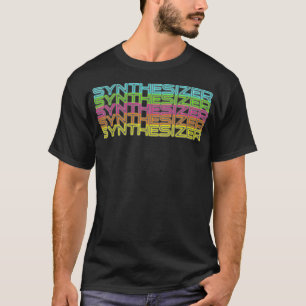Modulärt syntesiz för retro-analogt syntwave-synth t shirt