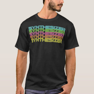 Modulärt syntesiz för retro-analogt syntwave-synth t shirt