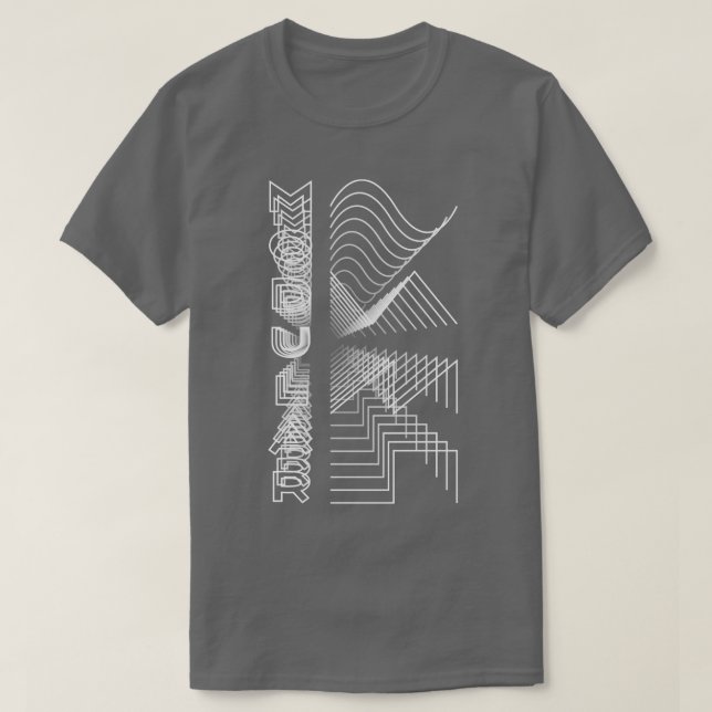 Modulärt vågformsformat Audio Analog design modulä T Shirt (Design framsida)