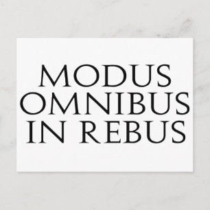Modus Omnibus i Rebus Vykort