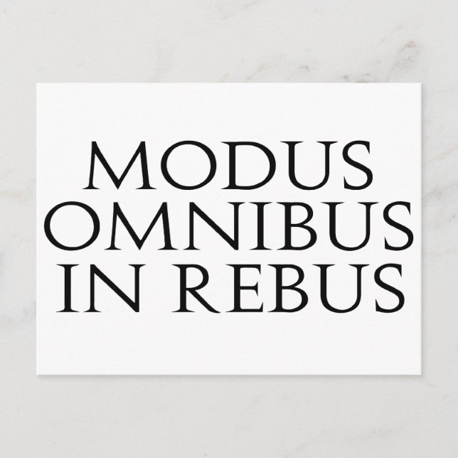 Modus Omnibus i Rebus Vykort (Framsida)