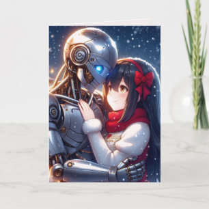 Moe Chatbot Kärlek Manlig Kvinnlig Robot Anime Jul Helgkort