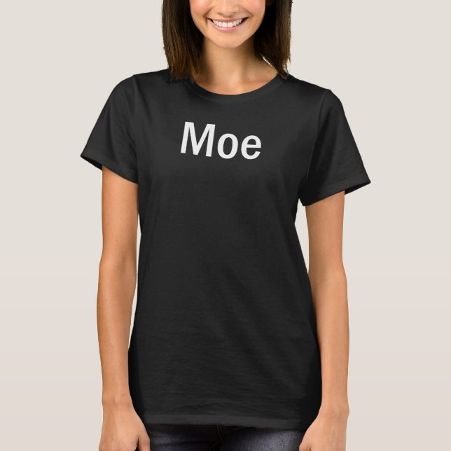 Moe Funny Group DIY Halloween Stooge Costume T Shirt (Framsida)