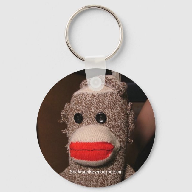 Moe Sock monkey Keychain Nyckelring (Framsida)