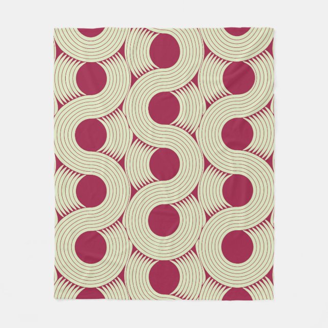 Moebius Rand: Oändligt Red Grönt Tile Fleecefilt (Framsidan)