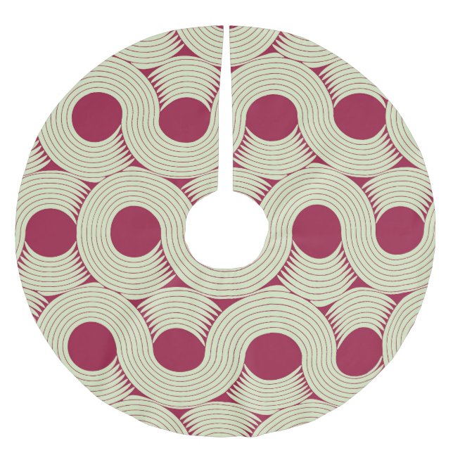 Moebius Rand: Oändligt Red Grönt Tile Julgransmatta Borstad Polyester (Framsidan)