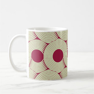 Moebius Rand: Oändligt Red Grönt Tile Kaffemugg