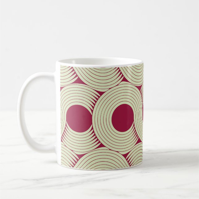 Moebius Rand: Oändligt Red Grönt Tile Kaffemugg (Vänster)