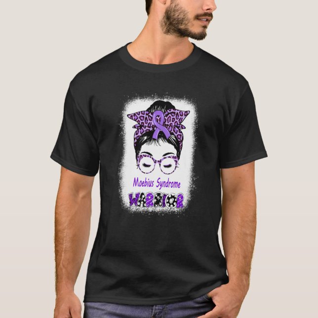 Moebius Syndrome Warrior Messy Bun Moebius Facial  T Shirt (Framsida)