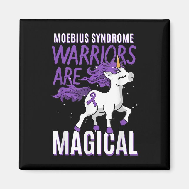 Moebius Syndrome Warrior Unicorn Mobius Face Par Magnet (Framsidan)