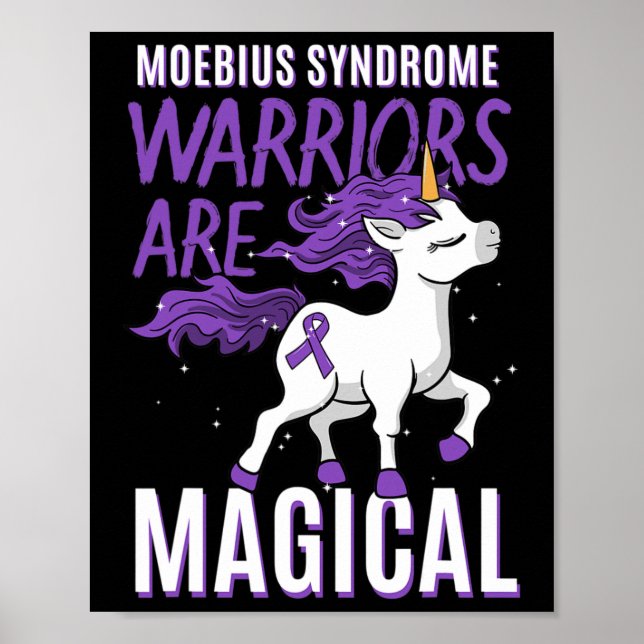 Moebius Syndrome Warrior Unicorn Mobius Face Par Poster (Framsidan)