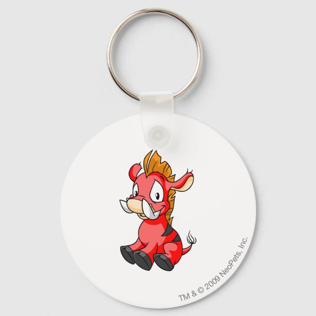 Moehog Red Nyckelring (Framsida)