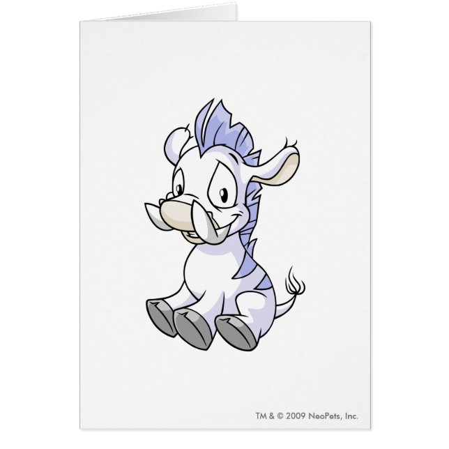 Moehog vit hälsningskort (Framsidan)