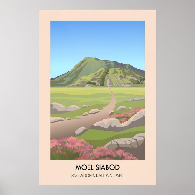 Moel Siabod Snowdonia Nationalpark Resa Affisch (Framsidan)