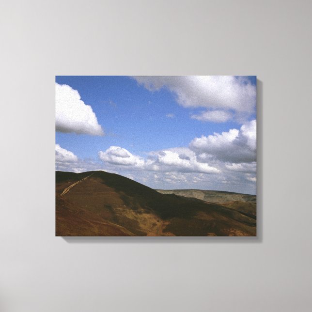 Moel y Gamelin Llangollen Wales Postcard Poster Fa Canvastryck (Framsida)