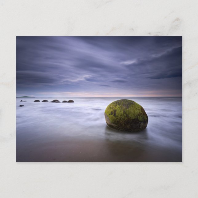 Moeraki Boulders Sunrise Sjölandskap Vykort (Framsida)